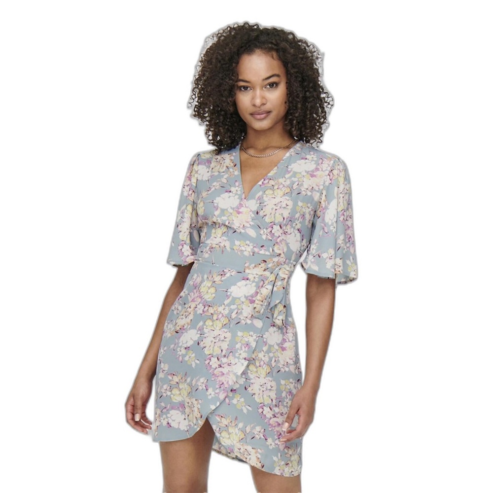 Only Onlalica Floral Print Wrap Dress